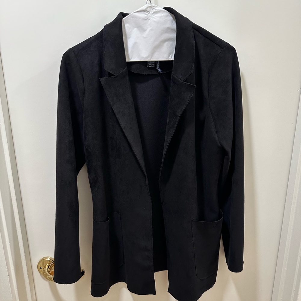 Black suede blazer